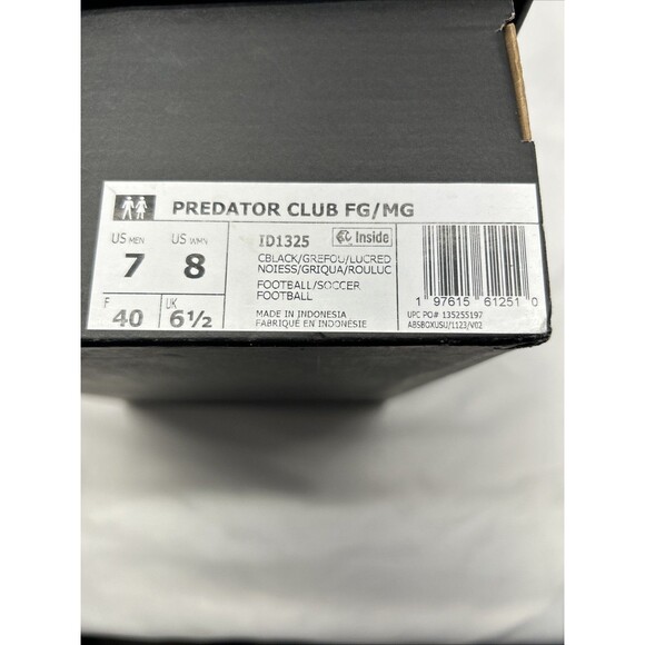 Adidas Predator Club FG/MG FG Red/Black Football Soccer Cleats Men SZ 7 New - Picture 8 of 9